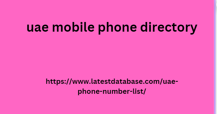 uae mobile phone directory